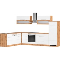 Kochstation Küche »KS-Wien«, Stellbreite 220 x 330 cm, wahlweise mit E-Geräten, weiß