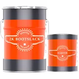 BEKATEQ LS-170 2K Bootslack glänzend, 5kg RAL9005 Tiefschwarz, für GFK Boote, Kunststoffboote Kunststoff Farbe lackieren - 2K Lack mit Härter