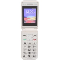 Entsperrtes 2G-Klapptelefon, Dual-SIM mit 2,4-Zoll-HD-Farbdisplay, Tasten-LED-Licht, Klapphandy mit 6800-mAh-Akku, SOS-Funktion, GSM-Netzwerk für Eltern (Rosa)