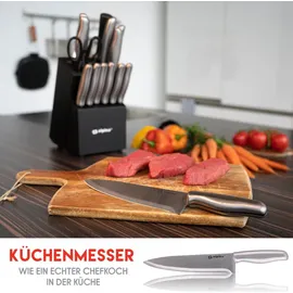 Alpina Messerblock 15-tlg. Schwarz