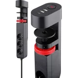 REV Ritter REV Steckdosenleiste 3-fach für Tischmontage mit USB 0015728512