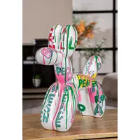 Casablanca modernes Design Casablanca Figur Pallone, Kunstharz, Ballonhund, glänzend, Mehrfarbig, 40x41x13 cm
