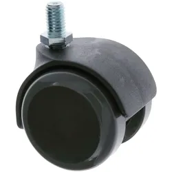 MS Beschläge Möbelrolle aus Polyurethan Gewindestift 50mm Durchmesser 10mm Ohne Bremse Stück
