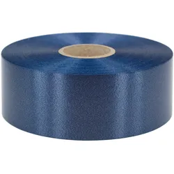 Star 100m Geschenkband Ringelband 50mm wasserfestes Kunststoff Dekoband Polyband zum Basteln Weihnachtssterne Autoschleifen Schleifenband Maibaum Blau