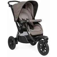 Chicco Activ3 Kinderwagen mit 3 Rädern, leicht zu fahren in jedem Gelände, breiter Sitz, verstellbare Rückenlehne, praktischer Verschluss, verstellbare Stoßdämpfer, 0 Monate+, Dark Beige