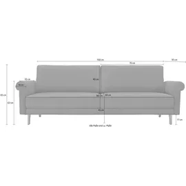 creation by rolf benz 2-Sitzer CR.450, Designsofa, Loungesofa, modern Landhaus, Füße in Nussbaum, Breite 168 cm beige