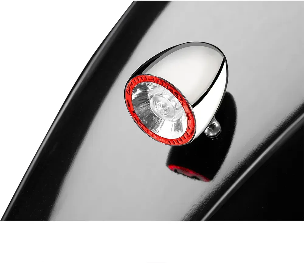 Kellermann Bullet 1000 Rb Blinker Für Motorräder - Chrome / Clear / Red - One Size