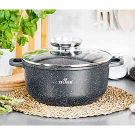 ZILNER 6-teiliges Topfset 20/22/26cm Topfset Induktion, Töpfe beschichtet, Kochtopf Set| Kochgeschirr Set, Topfset induktionsgeeignet ZL-8915