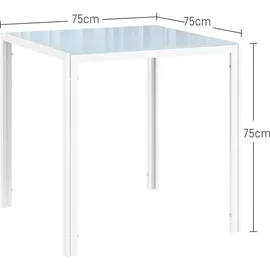 Homcom Esszimmertisch 75 x 75 x 75 cm weiß