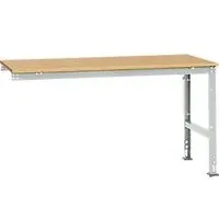 Manuflex Ansatztisch UNIVERSAL Standard, Tischplatte Multiplex, 1750x1000, lichtgrau