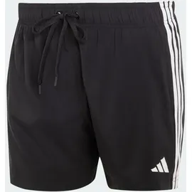 adidas 3-Streifen Badeshorts Black/White XS