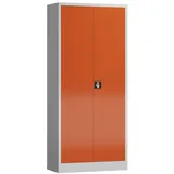 Classix Stahlschrank X-530334 feuerrot, lichtgrau 80,0 x 38,0 x 180,0 cm, aufgebaut