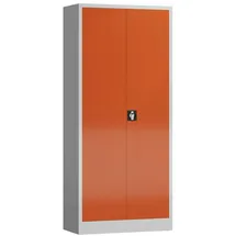 Classix Stahlschrank X-530334 feuerrot, lichtgrau 80,0 x 38,0 x 180,0 cm, aufgebaut