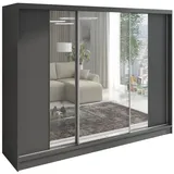 A&J MöbelLand Schiebetürenschrank VIDA 200 x 215 x 59,5 cm Grau