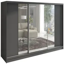 A&J MöbelLand Schiebetürenschrank VIDA 200 x 215 x 59,5 cm Grau