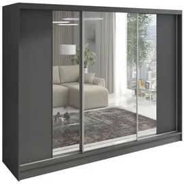 A&J MöbelLand Schiebetürenschrank VIDA 200 x 215 x 59,5 cm Grau