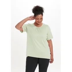 Funktionsshirt Q BY ENDURANCE "BREE MELANGE", Herren, Gr. 48, grün (mint), 92% Polyester, 8% Elasthan, meliert, feminin, normal, Rundhals, Kurzarm, Shirts, mit QUICK DRY-Technologie