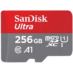 256GB microSDXC-Karte+SD Adapter 150MB/s A1 Class 10 UHS-I, Speicherkarte