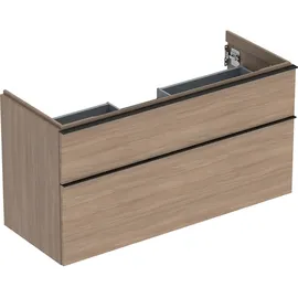 Geberit Waschtischunterschrank 2 Schubladen 118,4 x 61,5 x 47,6 cm Eiche/Lava