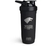 SmartShake Reforce Shaker-Flasche aus Edelstahl, Game of Thrones Winter Is Coming, 900 ml, leichte Sport-Shaker-Flasche mit weichem Deckel, auslaufsicher, BPA-frei und DEHP-frei