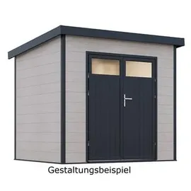 finnhaus wolff wpc Gerätehaus Vitale 2420 19 Anthrazit/Hellgrau