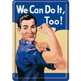 Nostalgic-Art We Can Do It Too!, Blechpostkarte 10 x 14 cm