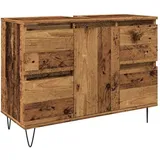 vidaXL Badschrank Altholz-Optik 80x33x60 cm Holzwerkstoff