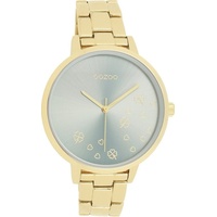 OOZOO Quarzuhr Oozoo Damen Armbanduhr Timepieces Analog, (Analoguhr), Damenuhr rund, groß (ca. 42mm) Edelstahlarmband, Elegant-Style goldfarben
