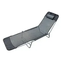Outsunny Gartenliege 182 x 56 x 25 cm Schwarz