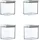 Mepal | Omnia Vorratsdosen Set | 4-teilig rechteckig | 1100 ml Nordic White | platzsparend & stapelbar | ideal für frische Lebensmittel.