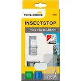Schellenberg Fliegengitter, für bodentiefe Fenster, 130 x 230 cm, zuschneidbar, waschbar, Weiß