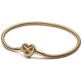 Pandora Funkelndes Unendlichkeits-Herz Armband Goldfarben 563758C01 Größe 17 cm