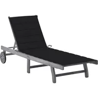 vidaXL Sonnenliege 200 x 65 x 85 cm Grau