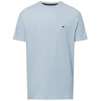 Fynch Hatton T-Shirt mit Logo-Stitching, Hellblau, XL