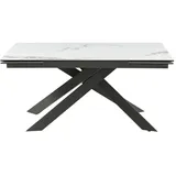 Vente-Unique Esstisch, Anthrazit, Weiß, Glas, Keramik, 6-Sitzer, Rechteckig, 200x76x90 cm, Esszimmer, Tische, Esstische