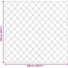 vidaXL Winterbettdecke Hellgrau 240 x 260 cm Mikrofaser