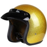 Jet helme Motorrad Vintage Motorradhelm Chopper Scooter 3/4 Jet helme Casco Moto DOT