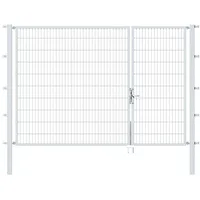 GAH Alberts Alberts Stabgitter-Doppeltor,feuerverzinkt,40x40 | 1000+2000x2000 | Pfosten 80x80