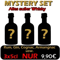 Mystery Set - Alles außer Whisky: Rum, Gin, Cognac, Armangnac usw. - 3x5cl