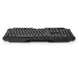 Nedis Wired Gaming Keyboard - USB Type-A - Folientasten - LED - QWERTZ - DE-Layout - Stromversorgung über USB - Netzkabellänge: 1.30 m - Multimedia