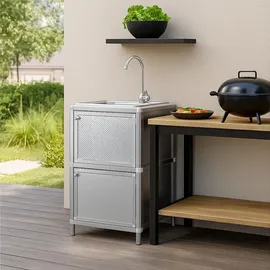 Hti-Living Outdoorspüle Gerti Silber