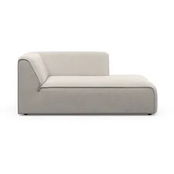 Ottomane RAUM.ID "Merid Chaiselongue, Maße B/T/H: 100/162/70 cm", grau (hellgrau), B:100cm H:70cm T:162cm, 100% Polyester, Sofas, als Modul oder separat verwendbar, für individuelle Zusammenstellung