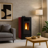 Luft- Pelletofen Anita 11,6 kW Sannover bordeaux - bordeaux