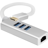 Helos HUB, USB 3.1 Type-CTMSt. /3x USB+RJ45 Gigabit Ethernet,