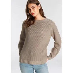 Strickpullover, in schöner Strick-Optik, Gr. 36/38, creme, , 45264357-36