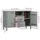 vidaXL Sideboard OSLO mit Metallbeinen Grau 113x40x77 cm Massivholz