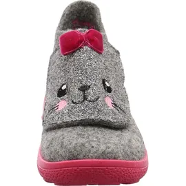 superfit Mädchen - Schuhe HAPPY Slipper, Modern, HELLGRAU/PINK 2500, 23