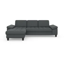 sit&more Ecksofa SIT & MORE "Westham L-Form", grau, B:275cm H:88cm T:172cm, 100% Polyester, Sofas, Ecksofa, Recamiere, mit oder ohne Bettfunktion, Bettkasten, Füße wengefarben