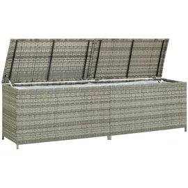 furnicato Gartenbox Poly Rattan 200x50x60 cm Grau