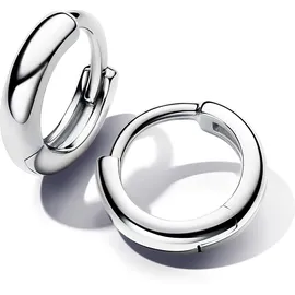 Pandora Creolen Runde Huggie-Kreolen-Ohrringe Silber 293286C00 onesize
